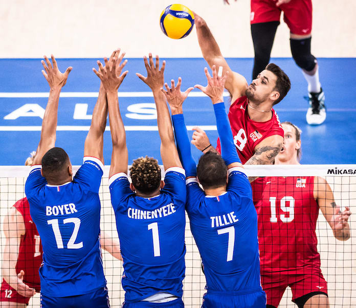 USA tops France in 5, performs Italy in Volleyball Nations League semifinals