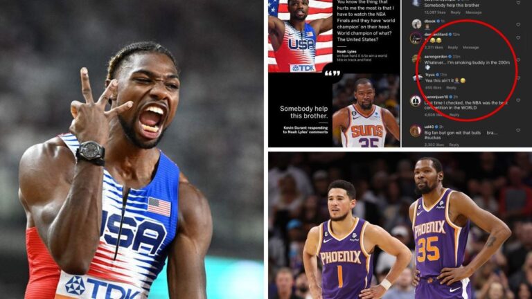 Kevin Durant amongst All Stars slamming dash king Noah Lyles’ ‘world champions’ dig