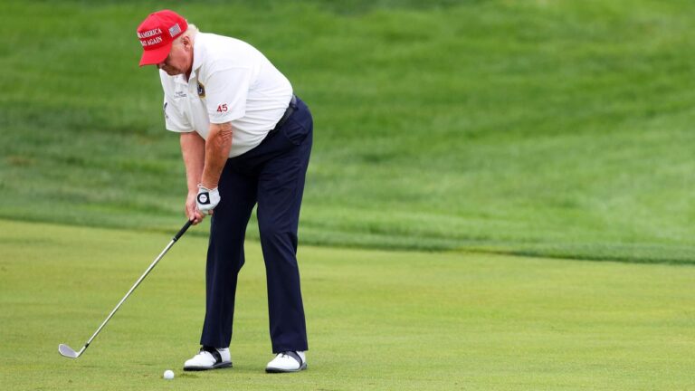 Donald Trump claims rating of 67 in house match at Bedminster Trump Nationwide Golf Membership