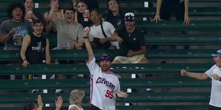 Fan makes barehanded catch of dwelling run