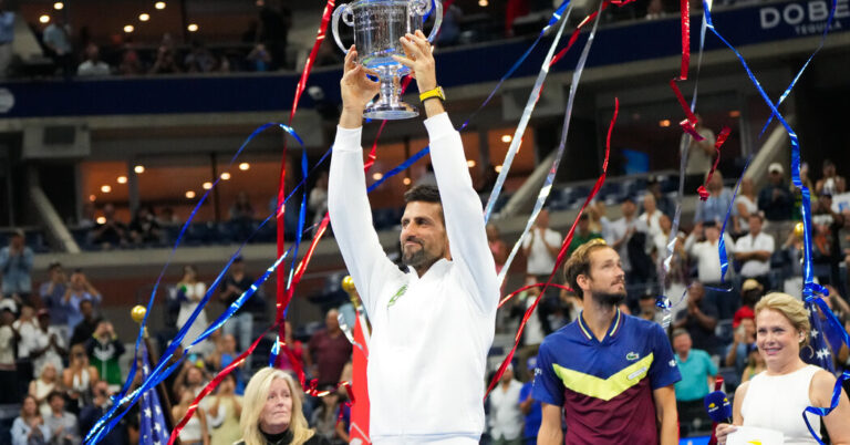 Novak Djokovic Wins the US Open and a twenty fourth Grand Slam Title