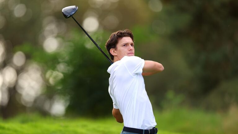 Actor Tom Holland swaps webslingers for golf golf equipment