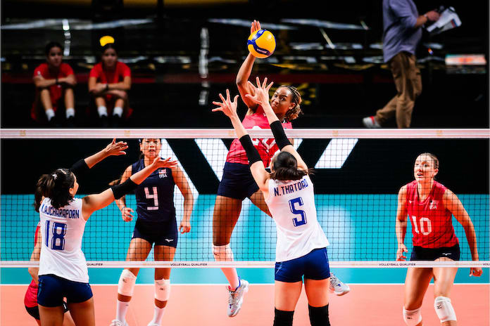 USA 2-0 after blasting Thailand in Street to Paris Volleyball Qualifier