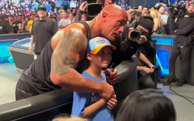 The Rock Makes Younger Fan’s Evening With Ringside Assembly Throughout WWE SmackDown Return