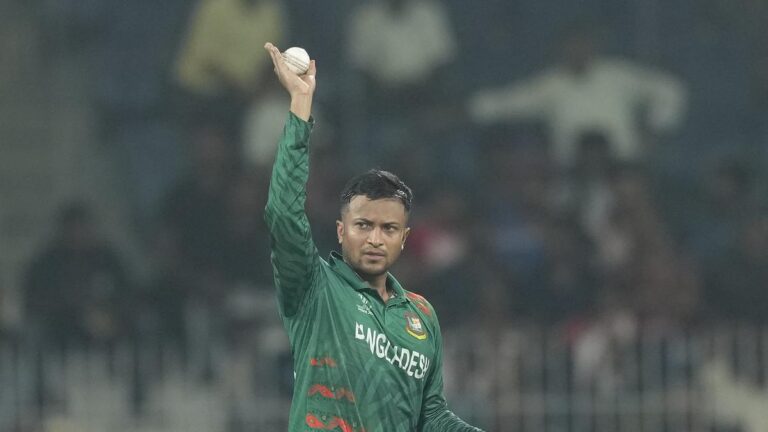 Bangladesh captain Shakib preventing thigh damage at World Cup