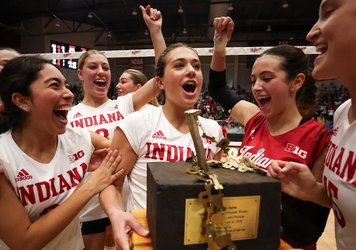 NCAA volleyball: Massive wins for IU, Ok-State; Omaha, UCF roll on; Peacocks fall quick