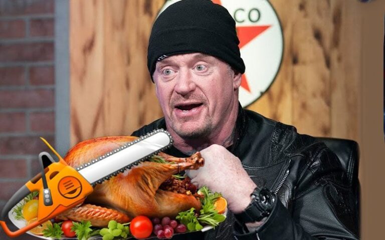 The Undertaker Shares Thanksgiving Custom of Chainsawing a Turkey