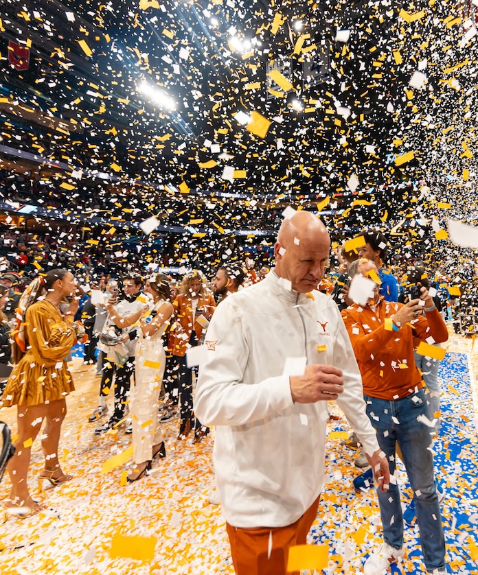 Texas coach Jerritt Elliott on taking a break, successful all of it and that crimson card