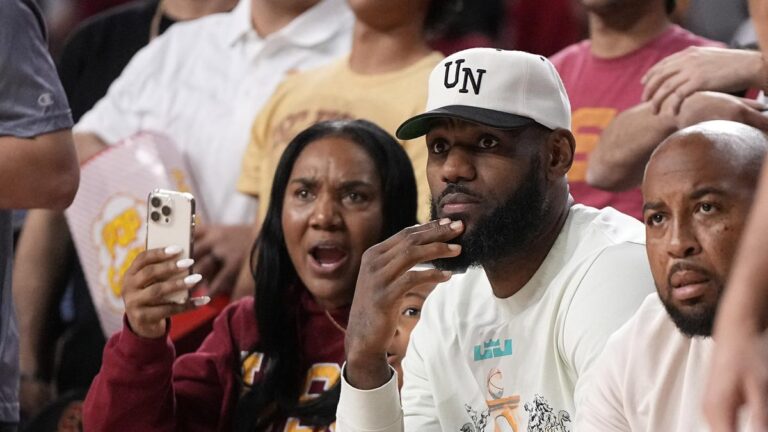 The second was every part, says LeBron James on son Bronny’s debut for Southern Cal