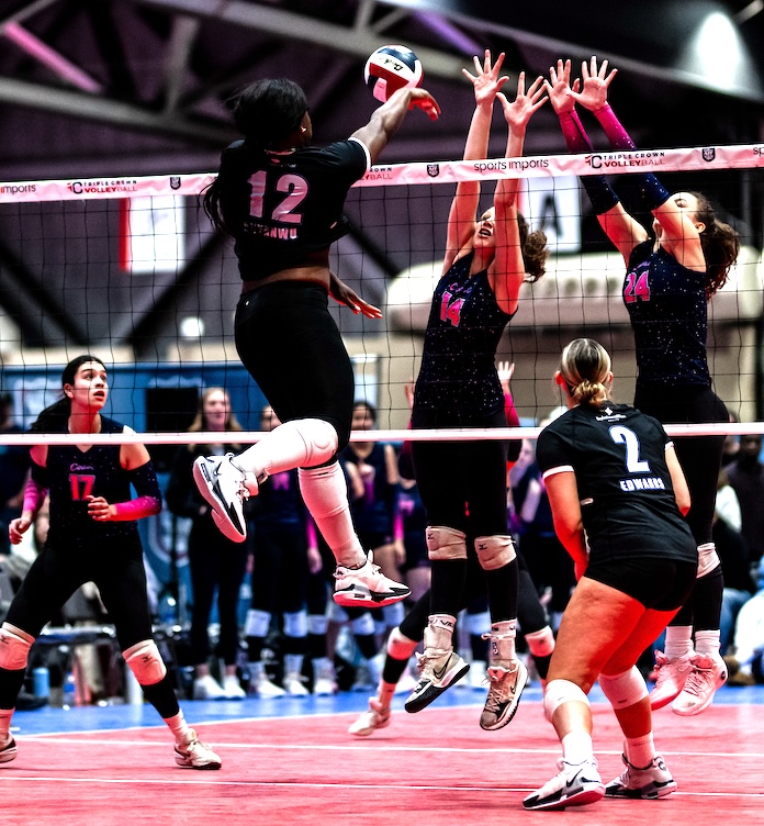 Ladies membership volleyball Dream Workforce: Drapp, Stiernagle, Owens, Smith, Quest, Anyanwu, Omoruyi, Martin