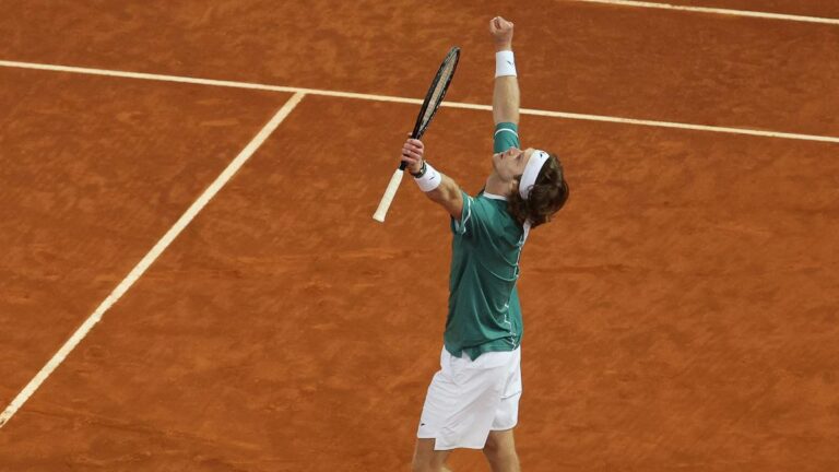 Madrid Open: Fiery Rublev retains a cool head to beat Alcaraz in quarterfinal