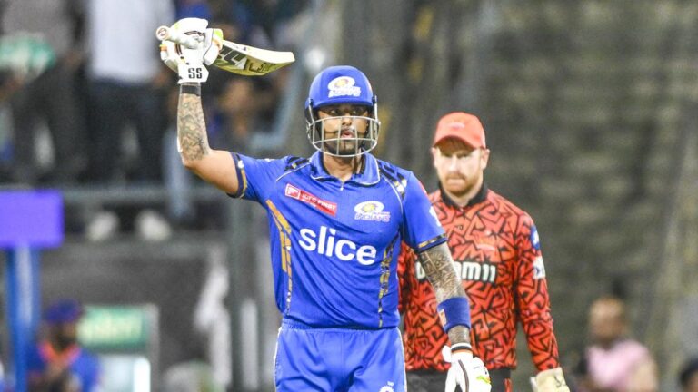 Suryakumar Yadav scores second IPL hundred throughout MI vs SRH recreation at Wankhede Stadium