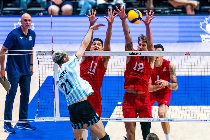 With Olympic roster intact, USA sweeps Argentina in Volleyball Nations League