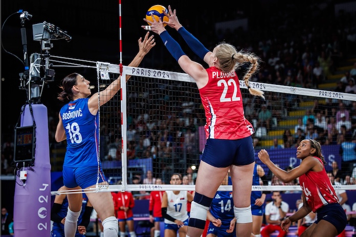 5 alive: USA ladies grind to Paris Olympics volleyball victory over Serbia