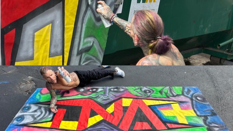 Jeff Hardy Match-Used & Autographed Ring Mat Portion, Hand-Drawn Collectible Artwork Now on TNA Wrestling’s eBay Retailer – TNA Wrestling