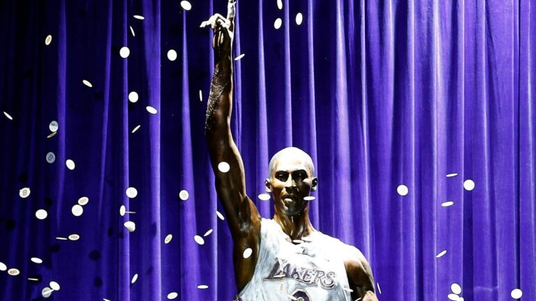 Second statue of Kobe Bryant being unveiled in Los Angeles