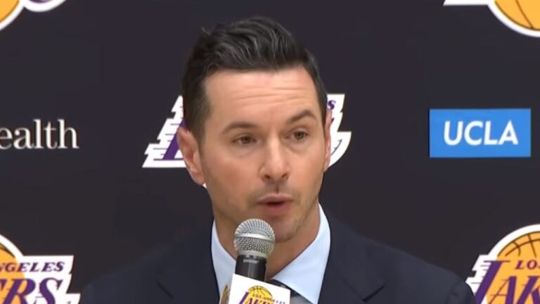 J.J. Redick swears in Los Angeles Lakers press convention, video, response, LeBron James