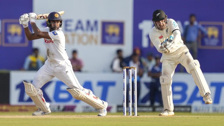 SL vs NZ, LIVE 2nd Check: Kamindu Mendis nearing hundred for Sri Lanka vs New Zealand, Mathews departs for 88