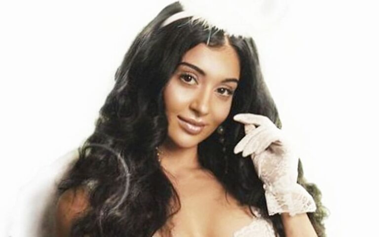 Arianna Grace Gears Up for Halloween in Angelic White Lingerie Picture Drop