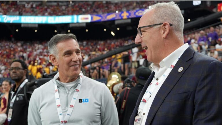 Decoding what Tony Petitti, Greg Sankey actually meant throughout Huge Ten, SEC summit: Warning shot at CFP committee