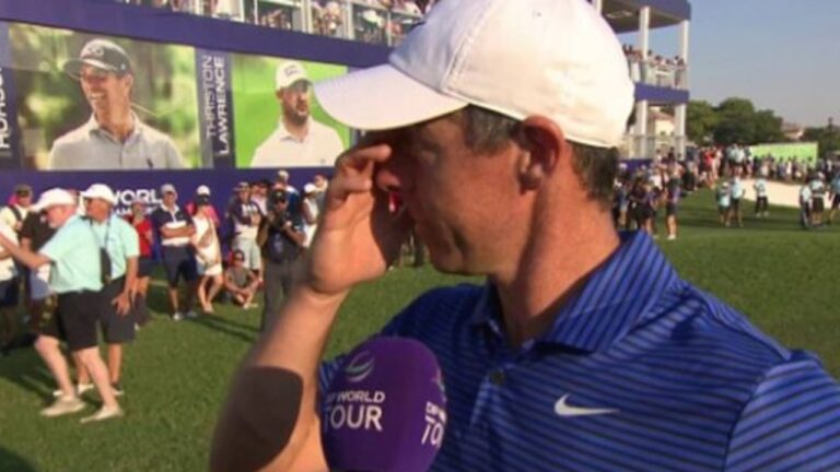 Rory McIlroy tears up in interview after win, remaining leaderboard, prize cash, Race to Dubai rankings, highlights, golf information