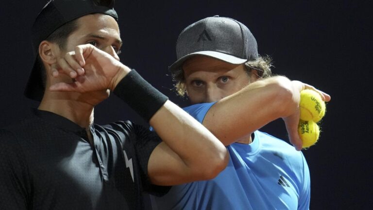 Former footballer worldwide Diego Forlan’s tennis debut ends in doubles loss at Uruguay Open