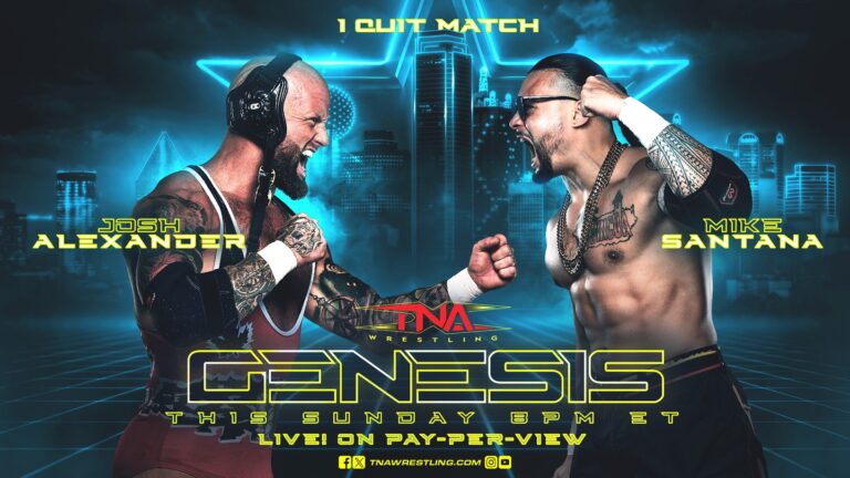 Mike Santana vs. Josh Alexander Now An “I Stop” Match This Sunday at TNA Genesis – TNA Wrestling
