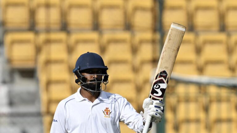 Ranji Trophy 2024-25: Karnataka’s Smaran scores maiden double century in First-Class cricket towards Punjab