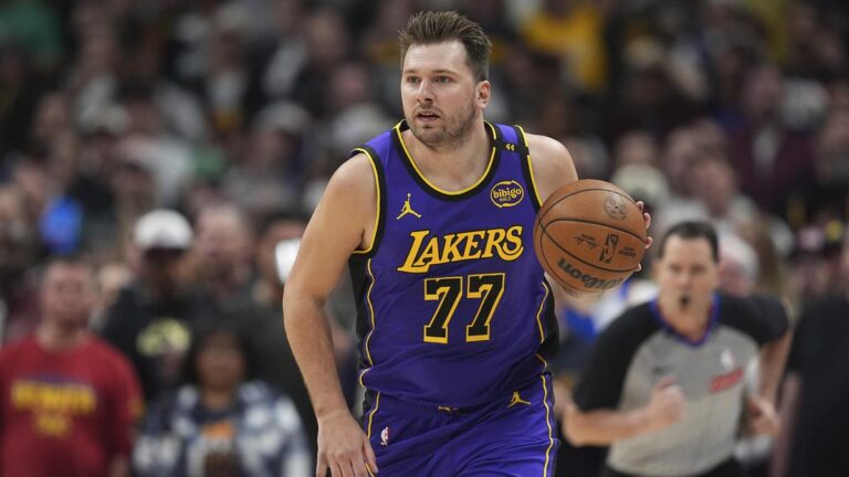 NBA roundup: Doncic, LeBron shine as Lakers halt Nuggets’ win streak