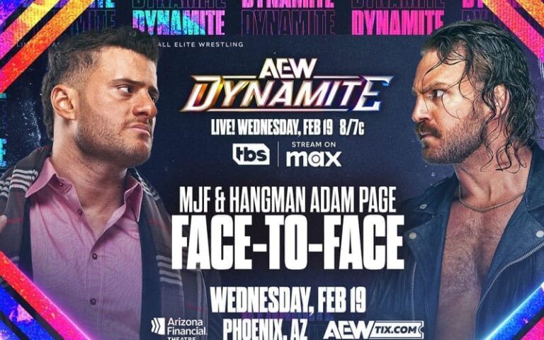 MJF & Hangman Web page Face-to-Face & Extra Set for February 19 AEW Dynamite