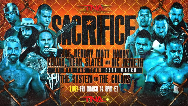 Sacrifice 10-Man Tag to Be Contested in First Metal Cage Match Since 2019 – TNA Wrestling