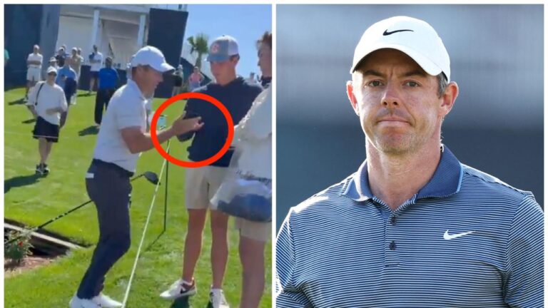 Rory Mcllory takes heckler’s telephone, video response, Luke Potter Masters sledge