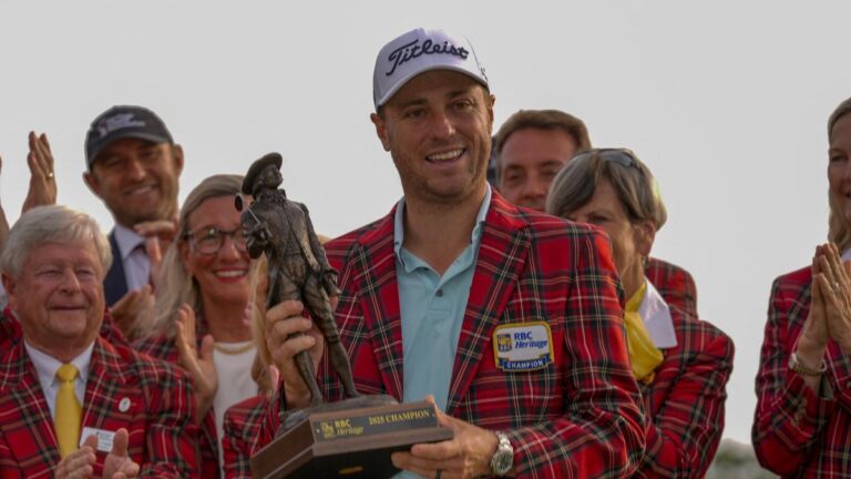Justin Thomas wins RBC Heritage in playoff to finish title drought