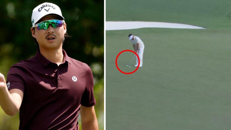 Spherical 3 leaderboard, reside scores, Jason Day chipping on the inexperienced, Min Woo Lee penalty, on the clock