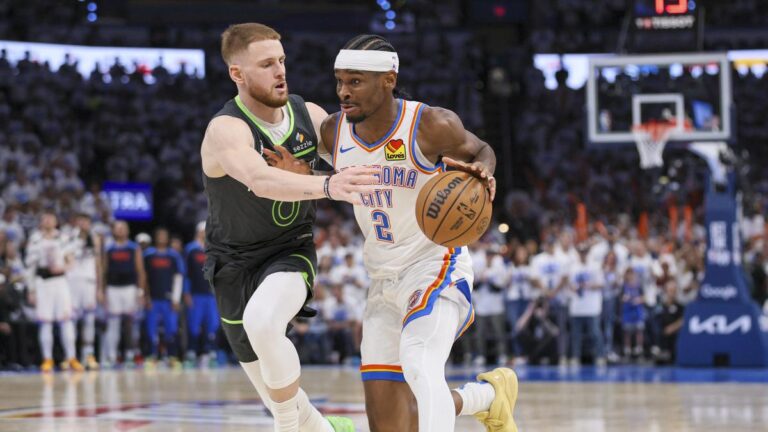 NBA Playoffs: Shai Gilgeous-Alexander, Thunder rout Wolves in Western Convention finals opener
