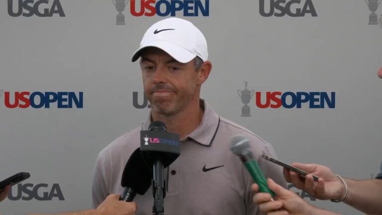 third spherical leaderboard, scores, Rory McIlroy breaks media silence, press convention, interview