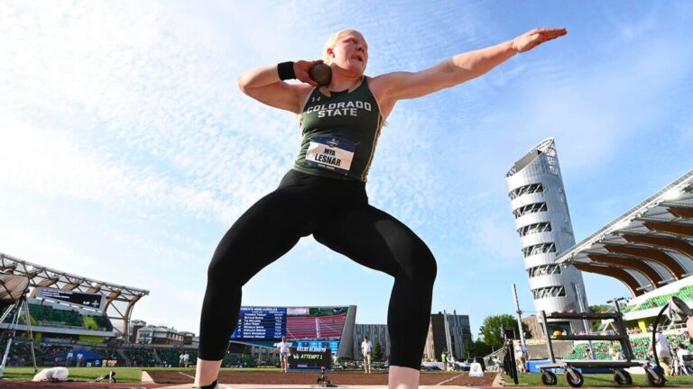 Mya Lesnar, daughter of WWE and UFC star Brock Lesnar, wins NCAA nationwide title for shot put