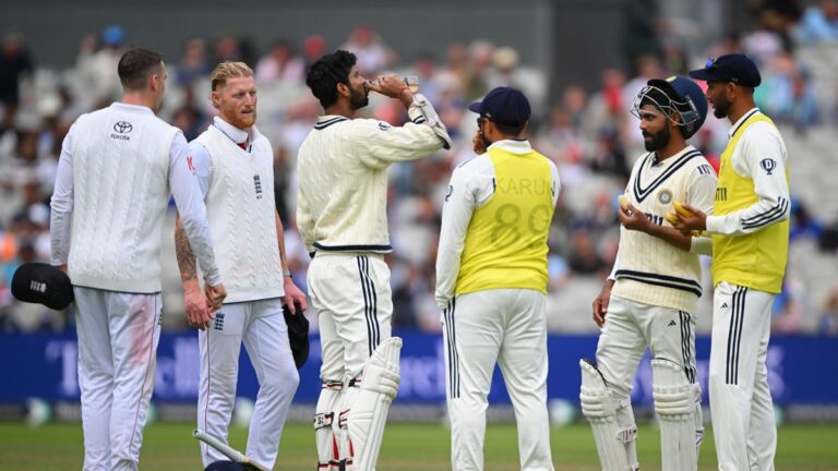 WATCH: Jadeja, Washington refuse Ben Stokes’ draw handshake in final-session drama at Previous Trafford