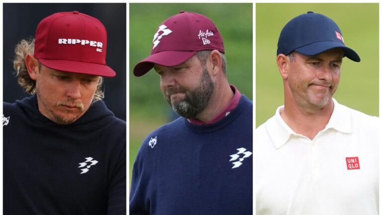 second spherical leaderboard, scores, Australians, Marc Leishman, Cameron Smith missed lower, decline, Adam Scott, Jason Day, Min Woo Lee, Ryan Peake, ex bikie, former prisoner