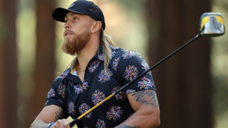 WATCH: George Kittle delivers ‘candy chin music’ on The Miz throughout American Century Golf Championship