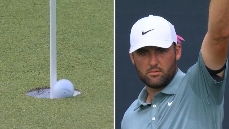 Scottie Scheffler chip-in, BMW Championship, FedEx Cup playoffs, video, highlights, Tiger Woods comparisons