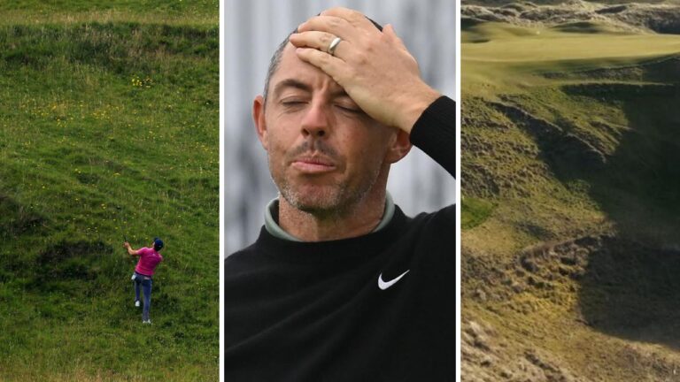 Inside Calamity Nook at Royal Portrush, par-3 sixteenth gap, video, structure
