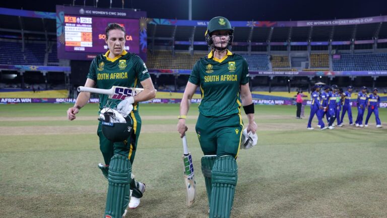 Girls’s ODI World Cup 2025: Wolvaardt-Brits inflict 10-wicket mauling of Sri Lanka in rain-affected fixture