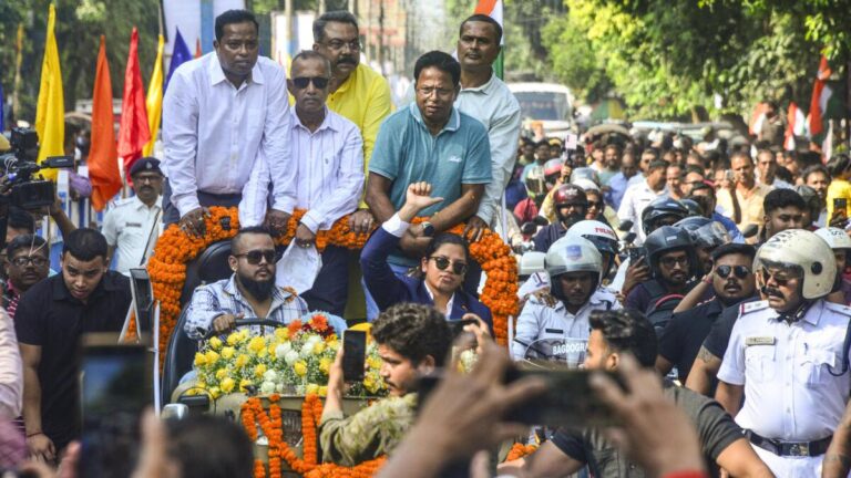 Richa Ghosh returns to hero’s welcome in Siliguri after World Cup triumph