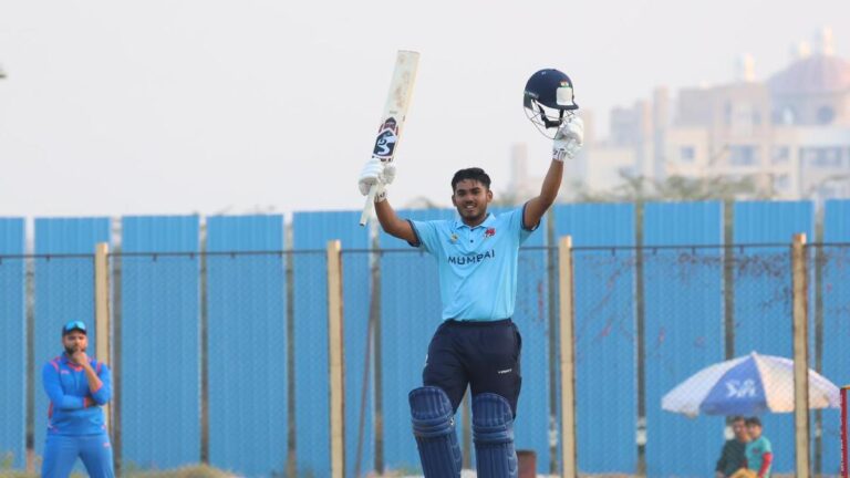 SMAT 2025-26, Group A: Mhatre scores maiden T20 ton to assist Mumbai clinch seven-wicket win vs Vidarbha