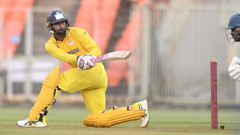 Jagadeesan to steer Tamil Nadu in Vijay Hazare Trophy, Sudharsan named vice-captain