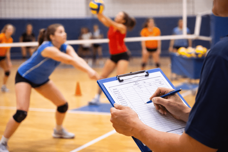 Volleyball Tryout Plan Template (1-, 2-, and 3-day choices)