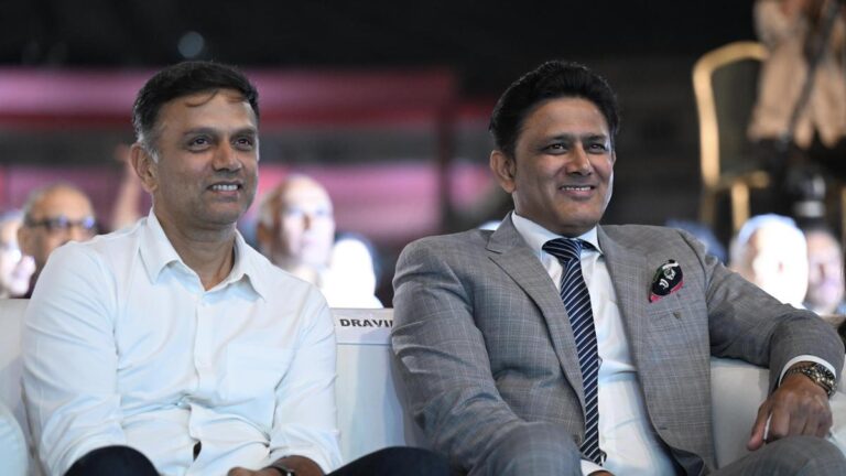 Chinnaswamy Stadium to have stands named after Anil Kumble and Rahul Dravid