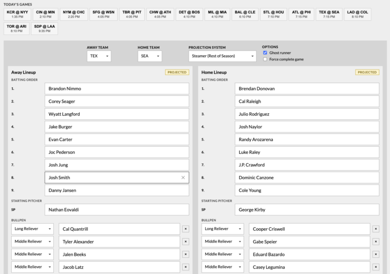 FanGraphs Lab: A Baseball Simulator