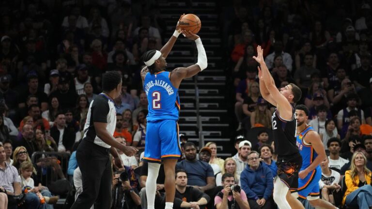 NBA Playoffs: Thunder sweep Suns, Denver avoids ouster, Pistons on the brink